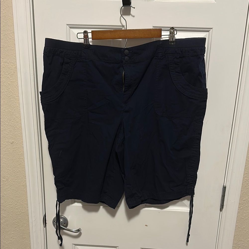CJ Banks Blue Bermuda Shorts Lightweight Comfort